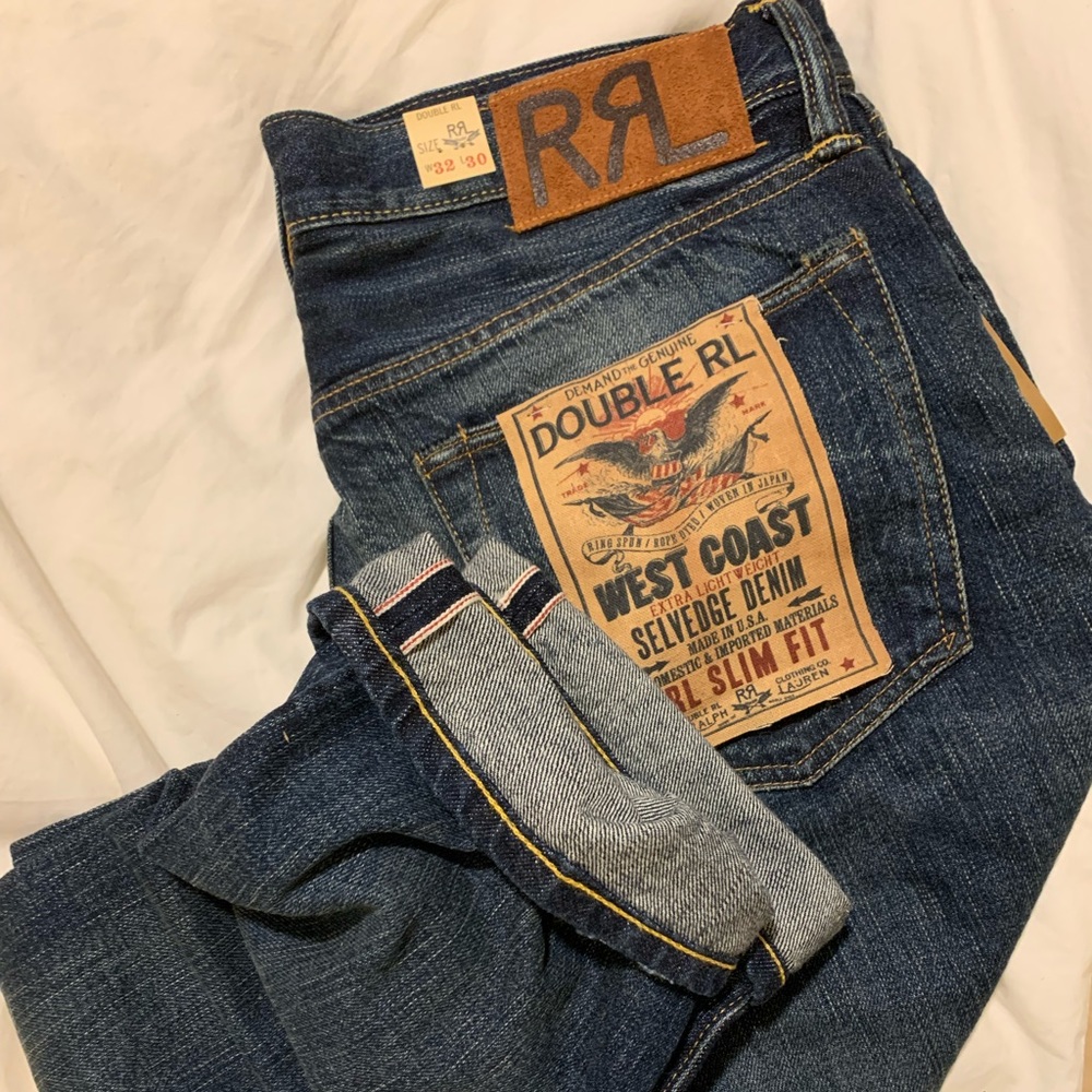 Double RL Slim Fit 32x30 Japanese Selvedge NWT